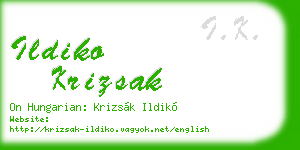 ildiko krizsak business card